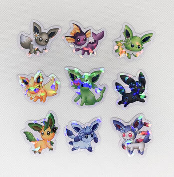 shiny eeveelutions mini stickers