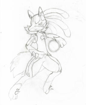 mega lucario paper sketch mega lucario paper sketch