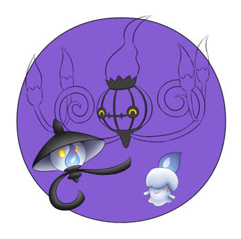 chandelure digital colouring