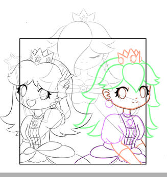 peach daisy rosalina lineart peach daisy rosalina lineart