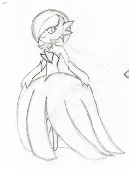 mega gardevoir paper sketch